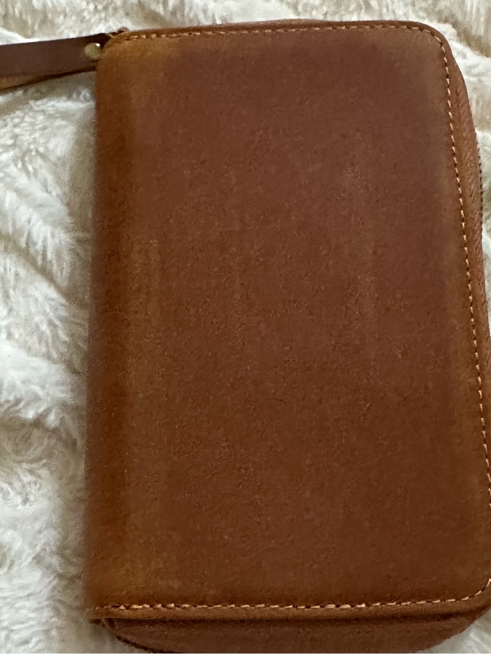 Pen Case. Camel Leather. Holds 10 pens. Brand new.